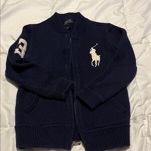 Polo by Ralph Lauren Dark Blue Kids Jacket with White Logo